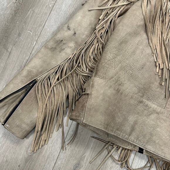 Vintage Indian Motorcycles Fringe Tassel Brown Leather Jacket Size Large L B3 - Picture 10 of 11